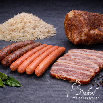 Maison Delval - Choucroute traditionnelle - Panier pour 8 personnes