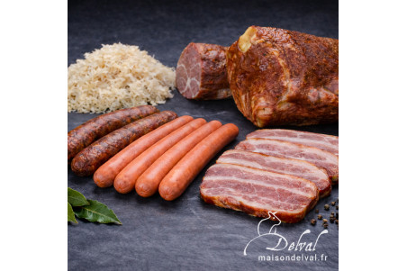 Maison Delval - Choucroute traditionnelle - Panier pour 8 personnes