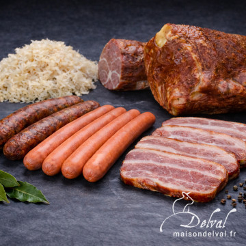 Maison Delval - Choucroute traditionnelle - Panier pour 10 personnes