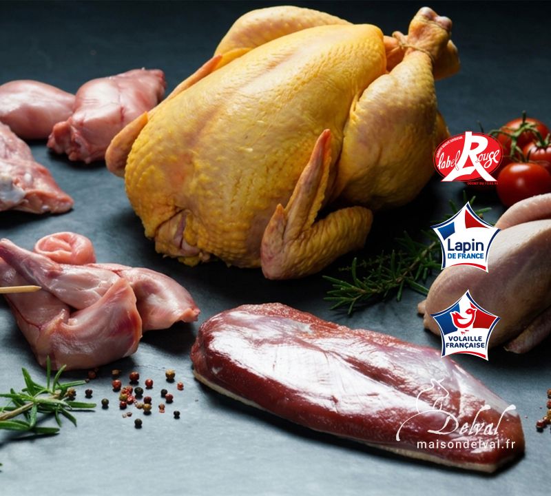 Maison Delval - Boucherie-Charcuterie en ligne - Sélection de volailles et viandes blanches traditionnelles et Label Rouge