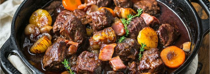 Maison Delval - Recettes - Bœuf bourguignon — La recette traditionnelle