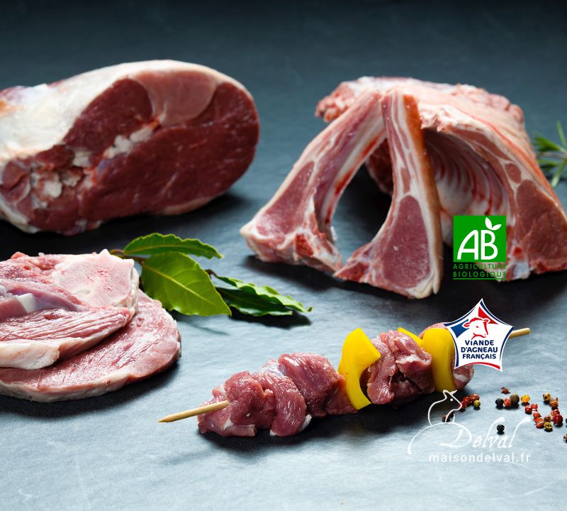 Maison Delval - Boucherie-Charcuterie en ligne - Sélection de viandes d'agneau bio