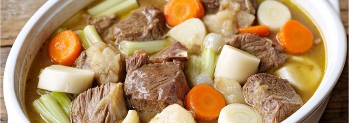 Maison Delval - Recettes - Pot-au-feu de jarret et plat de côtes, légumes d'hiver