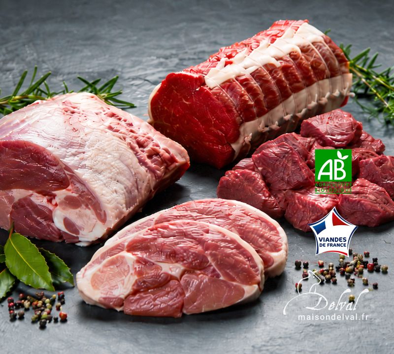 Maison Delval - Boucherie-Charcuterie en ligne - Suggestions saisonnières - Sélection de viandes de bœuf et d'agneau bio