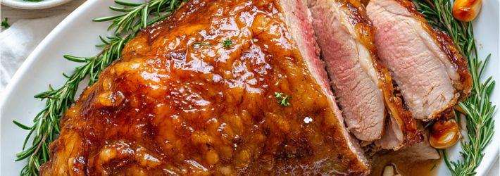 Maison Delval - Recettes - Gigot d'agneau rôti à l'ail et au romarin