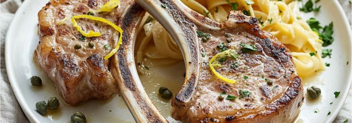 Maison Delval - Recettes - Côte de veau à la poêle, jus de citron et câpres