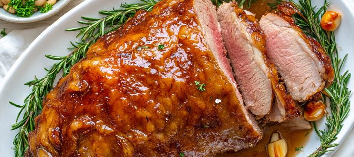 Maison Delval - Recettes - Gigot d'agneau rôti à l'ail et au romarin