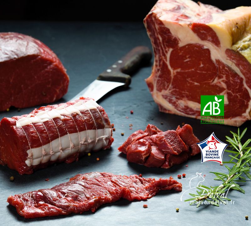 Maison Delval - Boucherie-Charcuterie en ligne - Sélection de viandes de bœuf bio