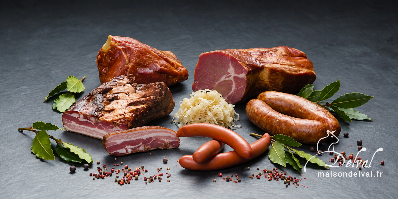 Maison Delval - Boucherie-Charcuterie en ligne - Paniers choucroutes traditionnelles et royales prêt à cuire pour 4 à 10 personnes