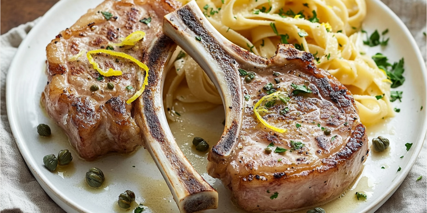 Maison Delval - Recettes - Côte de veau à la poêle, jus de citron et câpres