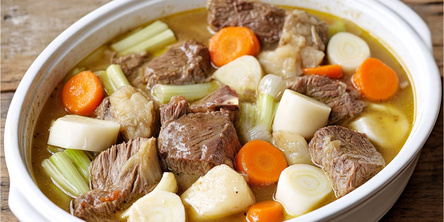 Maison Delval - Recettes - Pot-au-feu de jarret et plat de côtes, légumes d'hiver