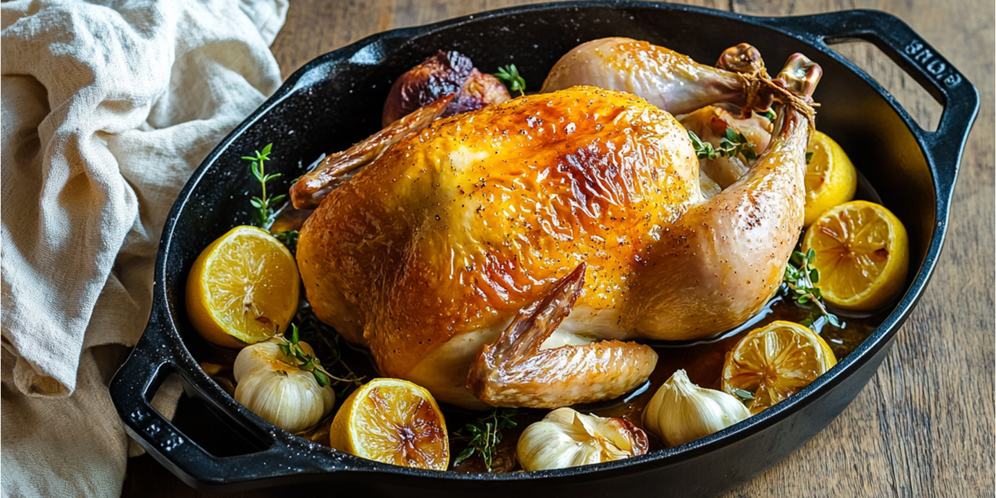 Maison Delval - Recettes - Poulet rôti aux herbes et citron confit