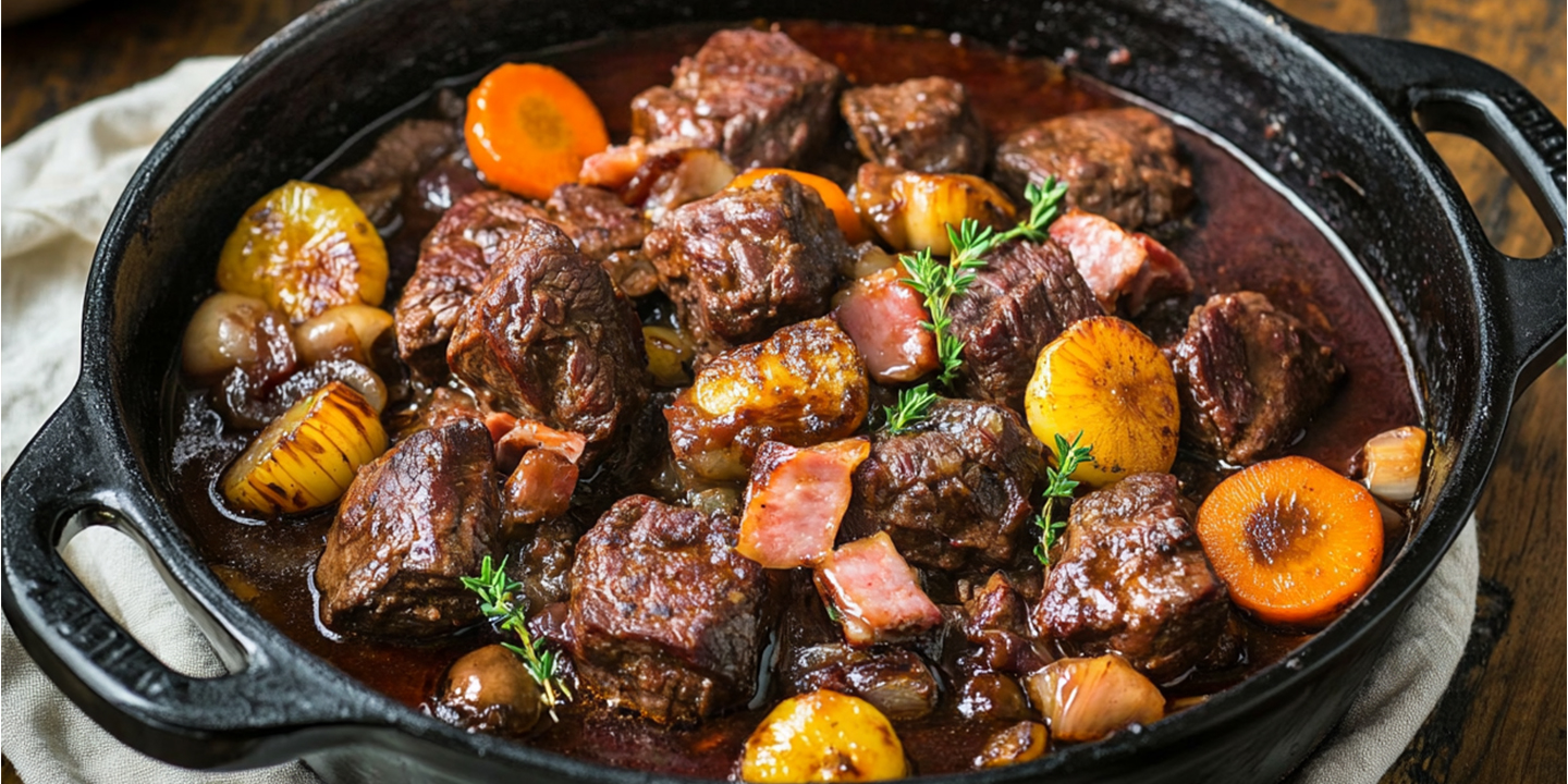 Maison Delval - Recettes - Bœuf bourguignon — La recette traditionnelle