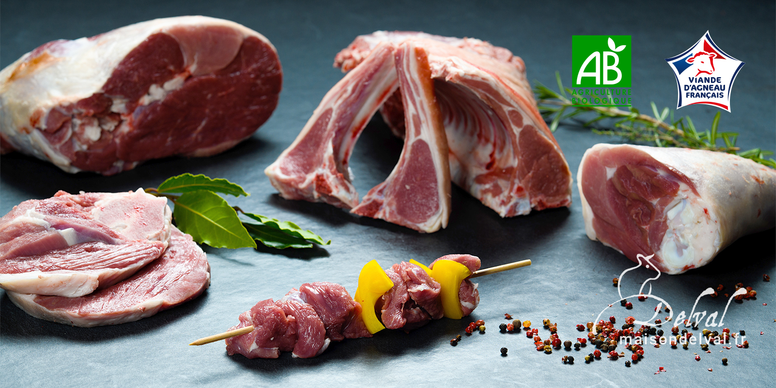 Maison Delval - Boucherie-Charcuterie en ligne - Sélection de viandes d'agneau traditionnelles et bio