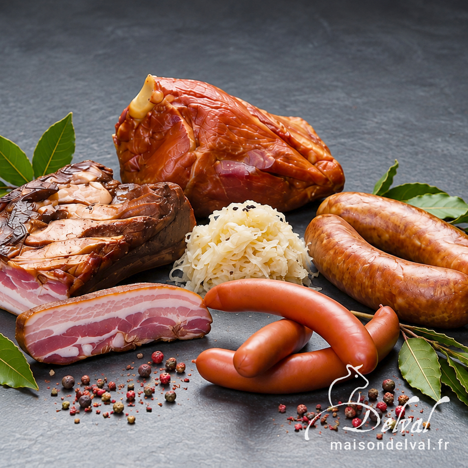 Maison Delval - Choucroute traditionnelle - Panier pour 10 personnes