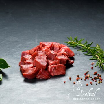 Maison Delval - Viande de bœuf à fondue Sélection Delval / Rumsteck - Poire - Merlan