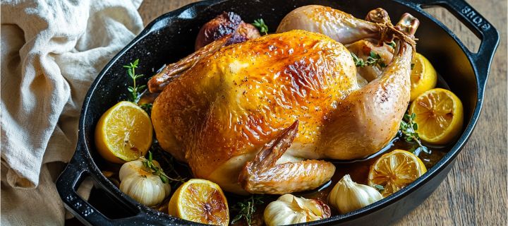 Maison Delval - Recettes - Poulet rôti aux herbes et citron confit