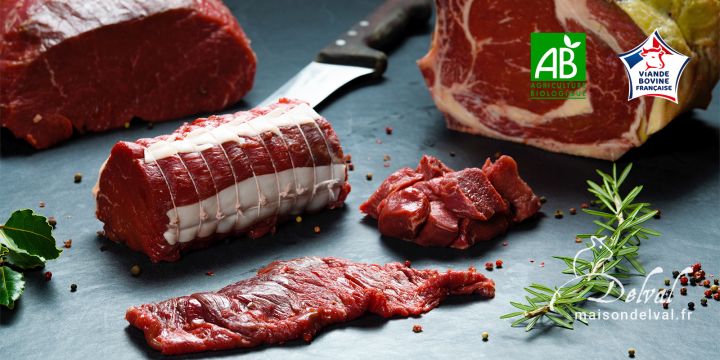 Maison Delval - Boucherie-Charcuterie en ligne - Sélection de viandes de bœuf bio