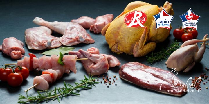 Maison Delval - Boucherie-Charcuterie en ligne - Sélection de volailles et viandes blanches traditionnelles et Label Rouge