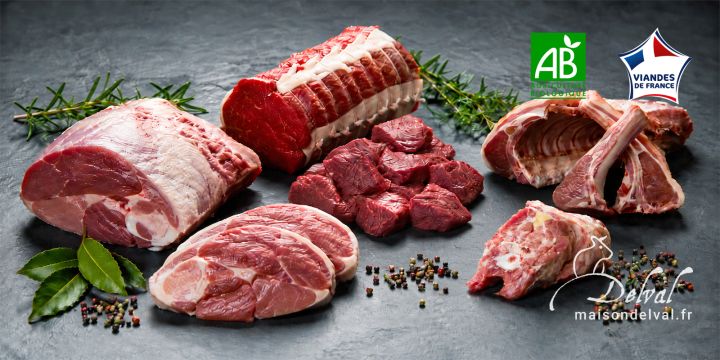 Maison Delval - Boucherie-Charcuterie en ligne - Suggestions saisonnières - Sélection de viandes de bœuf et d'agneau bio