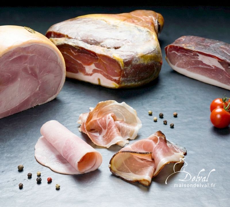 Maison Delval - Boucherie-Charcuterie en ligne - Jambons cuits, crus ou fumés
